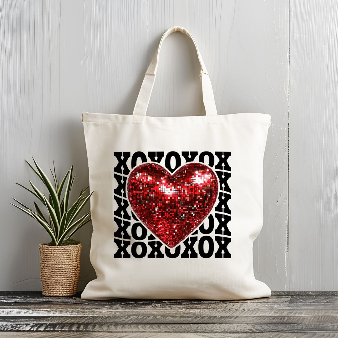 Retro Love Canvas Tote