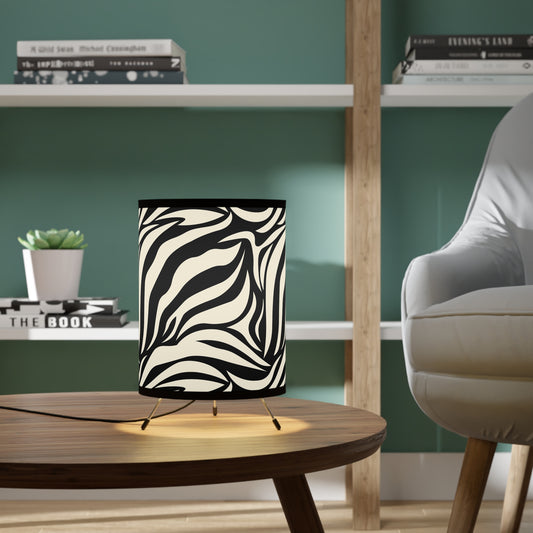 Wild Elegance Zebra Print Tripod Lamp