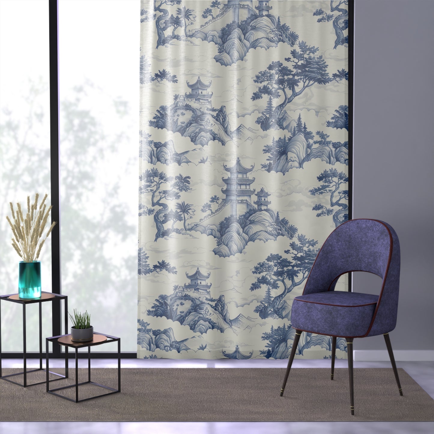 Elegant Asian Inspired Window Curtains