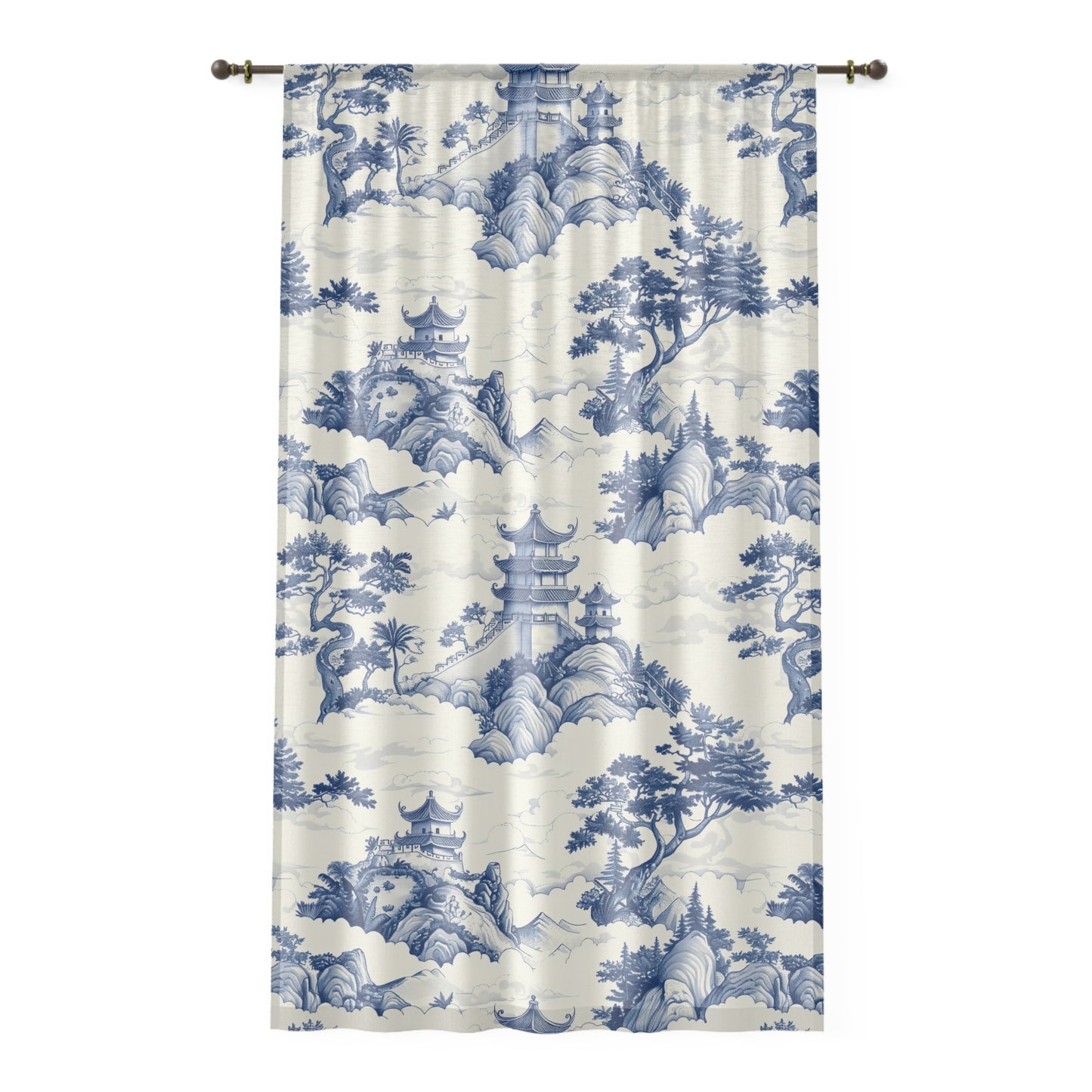 Elegant Asian Inspired Window Curtains