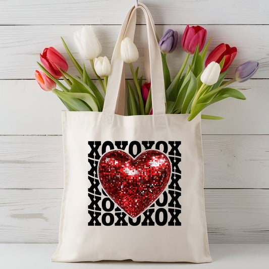 Retro Love Canvas Tote