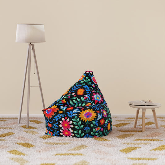 Vibrant Floral Bean Bag Cover